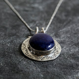 Large Blue Pendant, REAL Sodalite Necklace, Top Grade Sodalite, Blue Statement Pendant, Large Vintage Pendant, Antique Pendant, Adina Stone