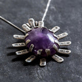 Large Amethyst Pendant, Natural Amethyst Pendant, Large Statement Pendant, Purple Pendant, Statement Pendants, February Birthstone