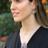 Large Amethyst Pendant, Natural Amethyst Pendant, Large Statement Pendant, Purple Pendant, Statement Pendants, February Birthstone
