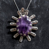 Large Amethyst Pendant, Natural Amethyst Pendant, Large Statement Pendant, Purple Pendant, Statement Pendants, February Birthstone