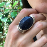 Sodalite Ring - Large Blue Ring - Vintage Statement Ring