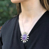 Rutilated Quartz Pendant, Natural Quartz, Tribal Pendant, Statement Pendant, Large Pendant, Large Quartz, Statement Necklaces, Quartz