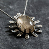 Rutilated Quartz Pendant, Natural Quartz, Tribal Pendant, Statement Pendant, Large Pendant, Large Quartz, Statement Necklaces, Quartz