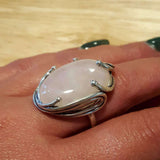 Unique Ring, Rose Quartz Ring, Natural Rose Quartz, Statement Ring, January Birthstone, Vintage Ring, Pink Ring, Silver Ring, Rose Quartz