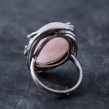 Unique Ring, Rose Quartz Ring, Natural Rose Quartz, Statement Ring, January Birthstone, Vintage Ring, Pink Ring, Silver Ring, Rose Quartz