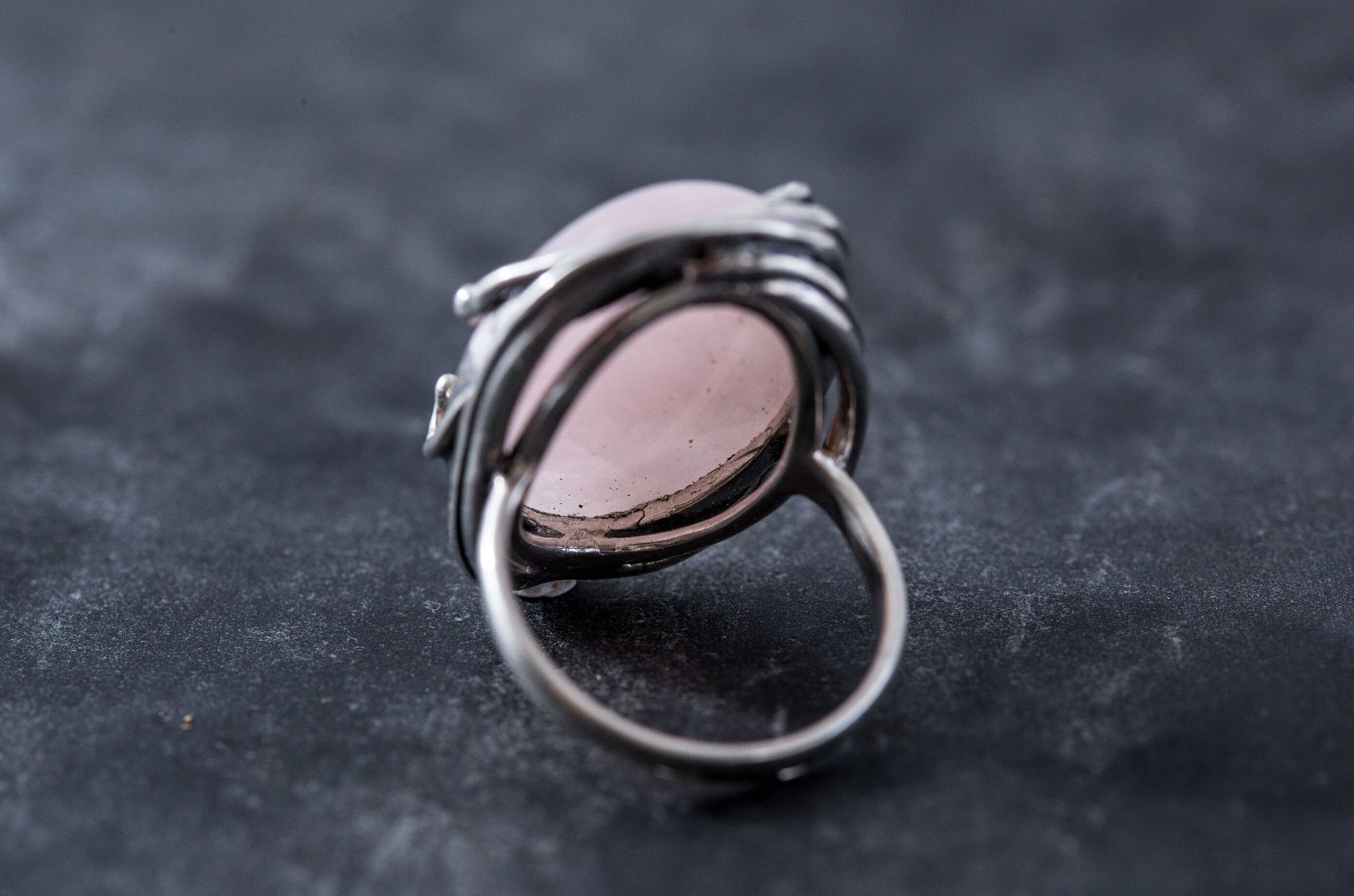 Unique Ring, Rose Quartz Ring, Natural Rose Quartz, Statement Ring, January Birthstone, Vintage Ring, Pink Ring, Silver Ring, Rose Quartz