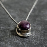 Ruby Pendant, Large Ruby, Antique Pendant, July Birthstone, Red Pendant, Vintage Pendant, Solid Silver Pendant, 925 Silver, Oval Pendant,925