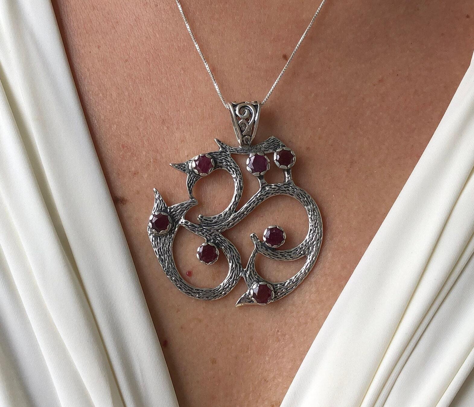 Natural Ruby Pendant made in 925 Sterling Silver with Round Natural Red Ruby in Prong setting, July Birthstone gift idea, symbolizes nobility, purity, and passion, ideal for everyday wear and perfect for birthday gifting and special occasions.