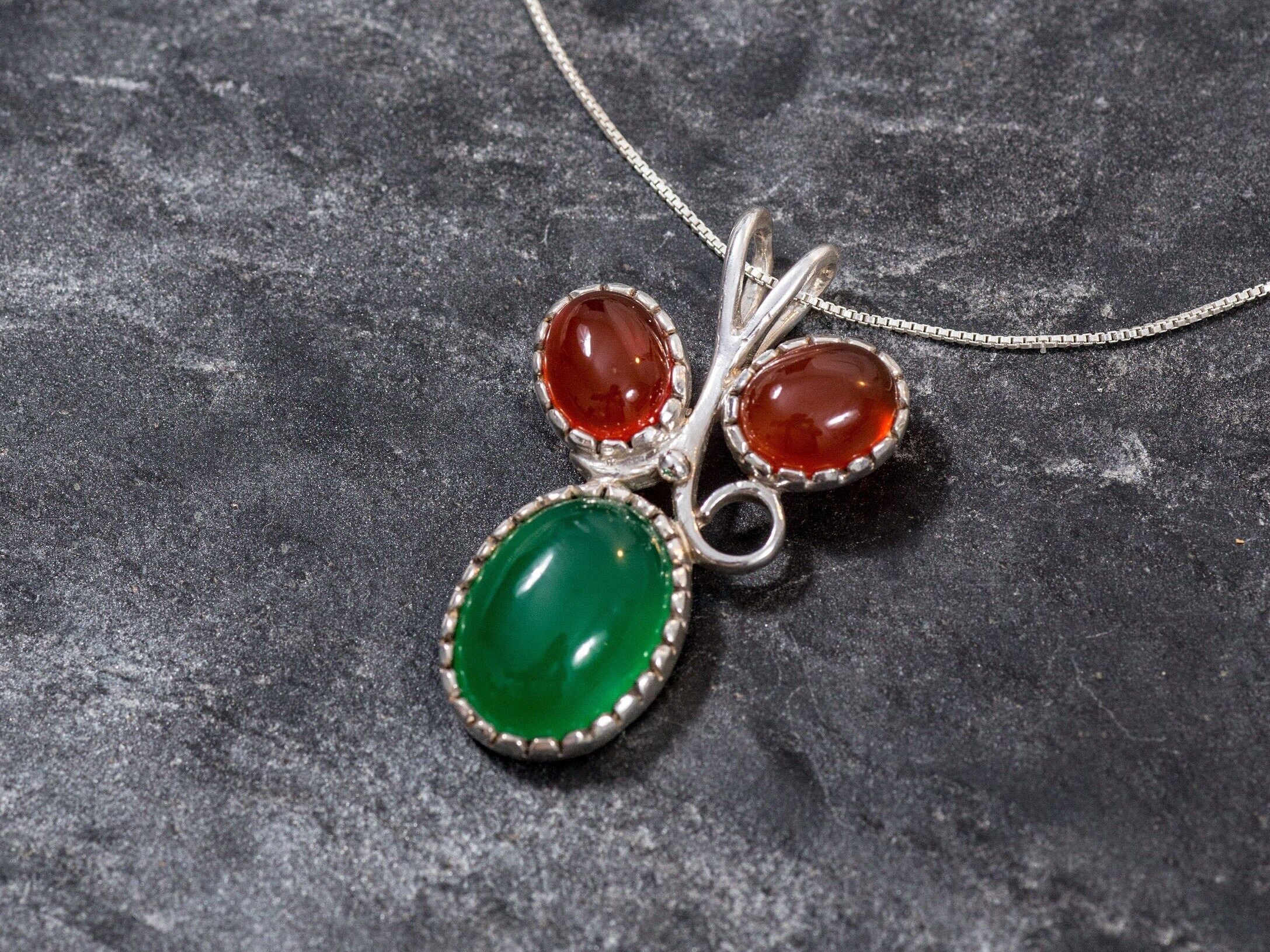 Created Emerald Pendant made in 925 Sterling Silver with Oval Created Green Emerald in Prong setting, May Birthstone gift idea, symbolizes, ideal for everyday wear and perfect for birthday gifting and special occasions.