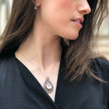 Green Diamond Pendant, Created Diamond, Green Stone Pendant, Large Pendant, Statement Pendant, Artisan Necklace, Solid Silver Pendant,Silver