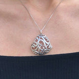 Silver Heart Pendant, Artistic Pendant, Chunky Heart Pendant, Ornament Pendant, Love Pendant, Silver Statement Pendant, Solid Silver Pendant
