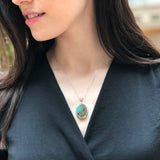 Chrysoprase Pendant, Natural Chrysoprase, Green Oval Pendant, Bohemian Pendant, Statement Pendant, Metrix Chrysoprase, Solid Silver Pendant