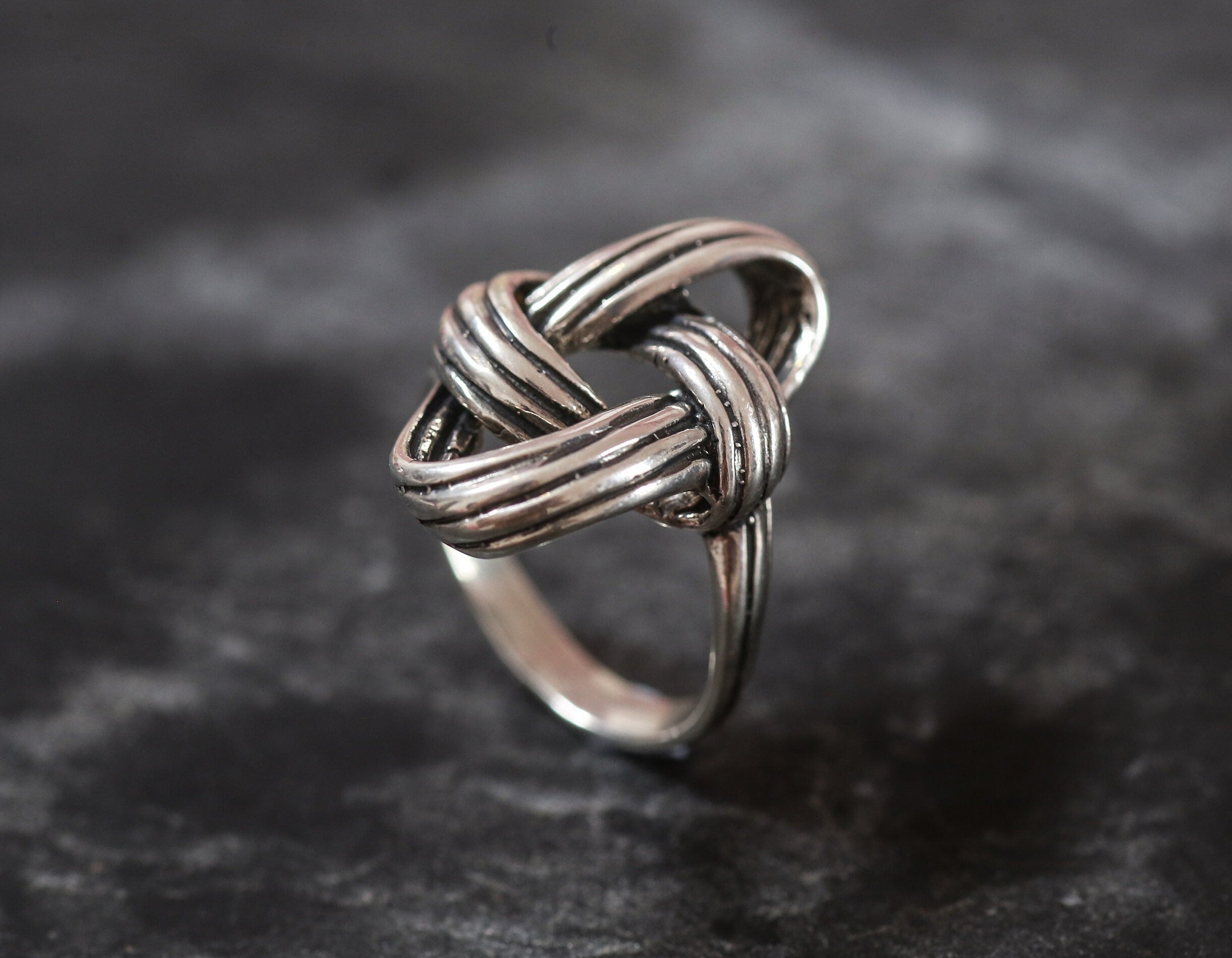 Silver Knot Ring, Tangled Ring, Statement Ring, Silver Loop Ring, Maze Ring, Vintage Ring, Artistic Ring, Artisan Ring, Solid Silver Ring