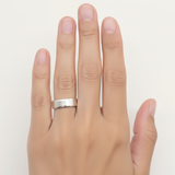 Thick Silver Band - Wide Silver Ring - Chunky Silver Band