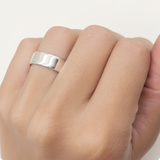 Thick Silver Band - Wide Silver Ring - Chunky Silver Band