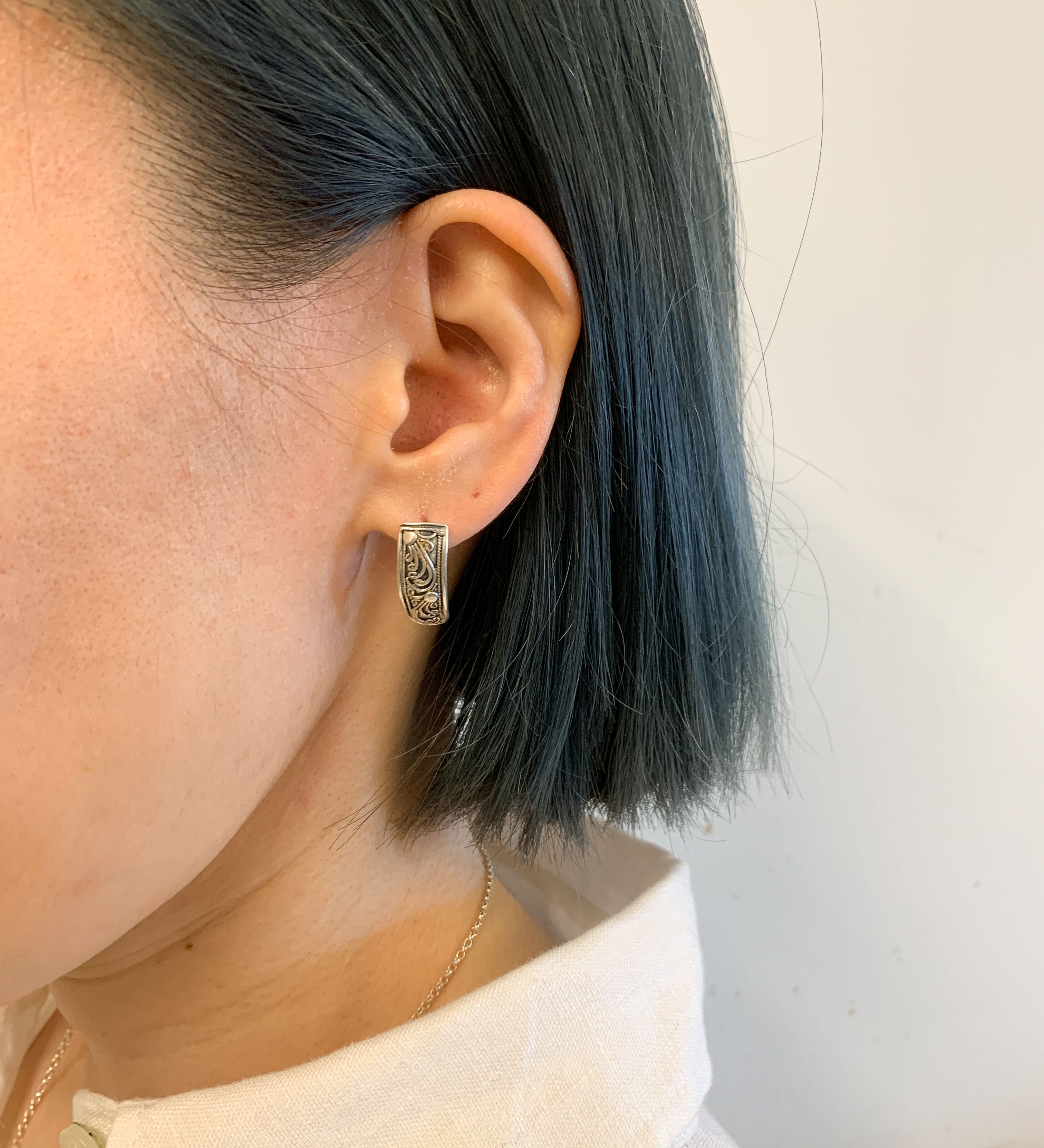 Silver Tribal Earrings, Bohemian Earrings, Silver Boho Earrings, Artistic Earrings, Vintage Earrings, Antique Style, Sterling Silver Earring