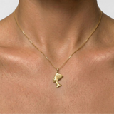 Gold Nefertiti Pendant - Egyptian Necklace - Gold Antient Necklace