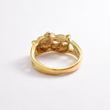 Gold Cat Ring, Cat Face Ring, Two Cats Ring, Cat Band, Kitty Ring, Cat Mask Ring, Kitten Ring, Animal Ring, Gold Plated Ring, Gold Vermeil