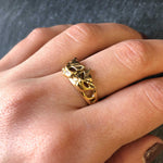 Gold Cat Ring, Cat Face Ring, Two Cats Ring, Cat Band, Kitty Ring, Cat Mask Ring, Kitten Ring, Animal Ring, Gold Plated Ring, Gold Vermeil