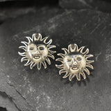 Silver Sun Earrings, Large Studs, Stud Earrings, Sunny Earrings, Sun Studs, Solid Silver Earrings, Boho Earrings, Sterling Silver Earrings