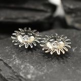 Silver Sun Earrings, Large Studs, Stud Earrings, Sunny Earrings, Sun Studs, Solid Silver Earrings, Boho Earrings, Sterling Silver Earrings