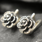 Gold Rose Earrings, Gold Flower Earrings, Gold Spring Earrings, Rose Earrings, Gold Floral Earrings, Artisan Earrings, Gold Vintage Earrings(3)