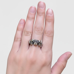 Silver Skulls Ring - Detailed Gothic Skull Design in 925 Sterling Silver. Stylish accessory for everyday use and gifting.