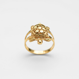 Gold Turtle Ring - Small Turtle Ring, Animal Lover Ring