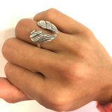 Silver Wings Ring - Angel Wings Ring - Artistic Silver Ring