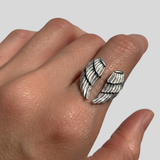 Silver Wings Ring - Angel Wings Ring - Artistic Silver Ring