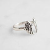 Silver Wings Ring - Angel Wings Ring - Artistic Silver Ring