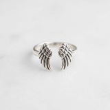 Silver Wings Ring - Angel Wings Ring - Artistic Silver Ring