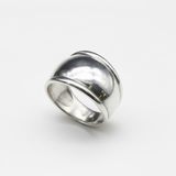 Silver Dome Band - Sturdy Wide Ring crafted from 925 Sterling Silver. Great for everyday style and memorable gifts.