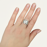 Silver Dome Band - Stylish Chunky Ring in 925 Sterling Silver. A versatile choice for daily use and meaningful presents.