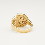 Stylish Gold Hamsa Hand Ring - Bold Boho Design in 18k Gold Vermeil, great for everyday use or celebrating special occasions.