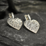 Heart Earrings, Silver Heart Earrings, Statement Earrings, Vintage Earrings, Vintage Silver Earrings, Love Heart Earrings, Silver Earrings