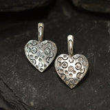 Heart Earrings, Silver Heart Earrings, Statement Earrings, Vintage Earrings, Vintage Silver Earrings, Love Heart Earrings, Silver Earrings