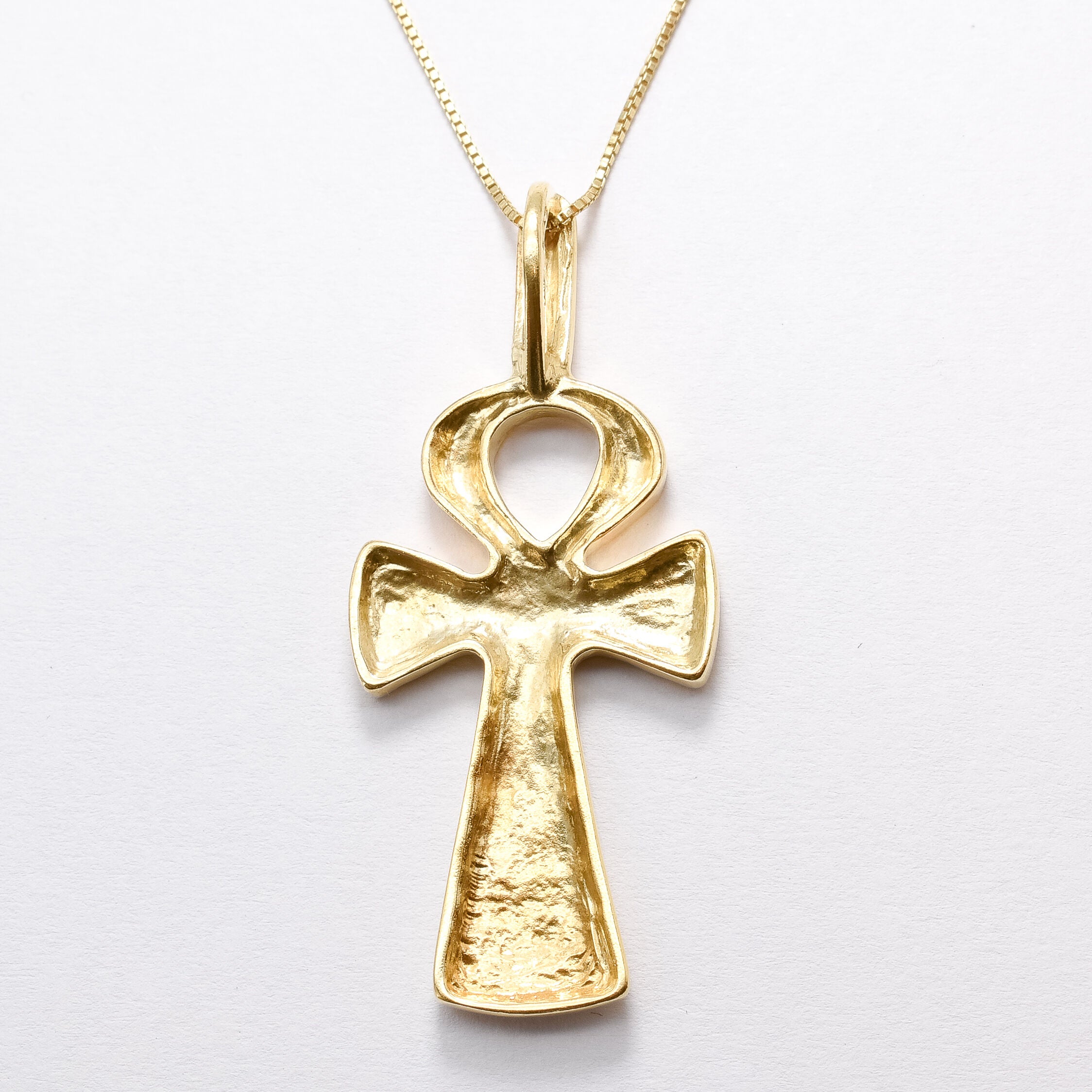Gold Ankh Necklace - Timeless design in 18k Gold Vermeil, ideal for layering or as a standalone statement piece.