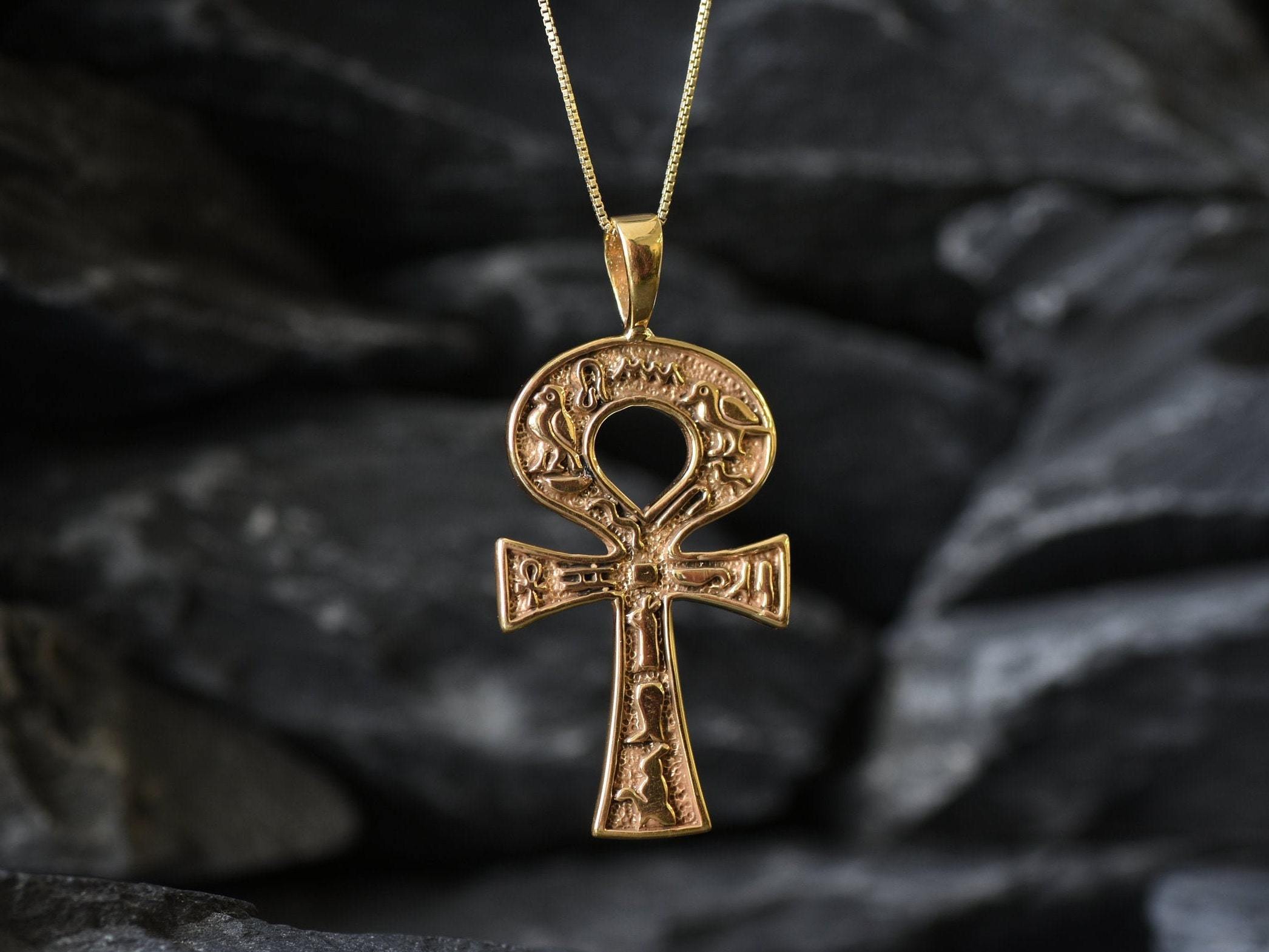 Gold Ankh shops Pendant