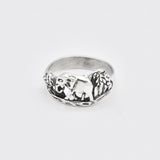 Gold Elephant Ring - Lucky Elephant Band - Walking Elephant RIng