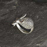 Silver Mouse Ring - Silver Hedgehog Ring - Cute Mouse Ring