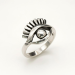 Egyptian Ring - Silver Eye Ring - Evil Eye Ring made in 925 Sterling Silver. Ideal for everyday wear and perfect for birthday gifting and special occasions.