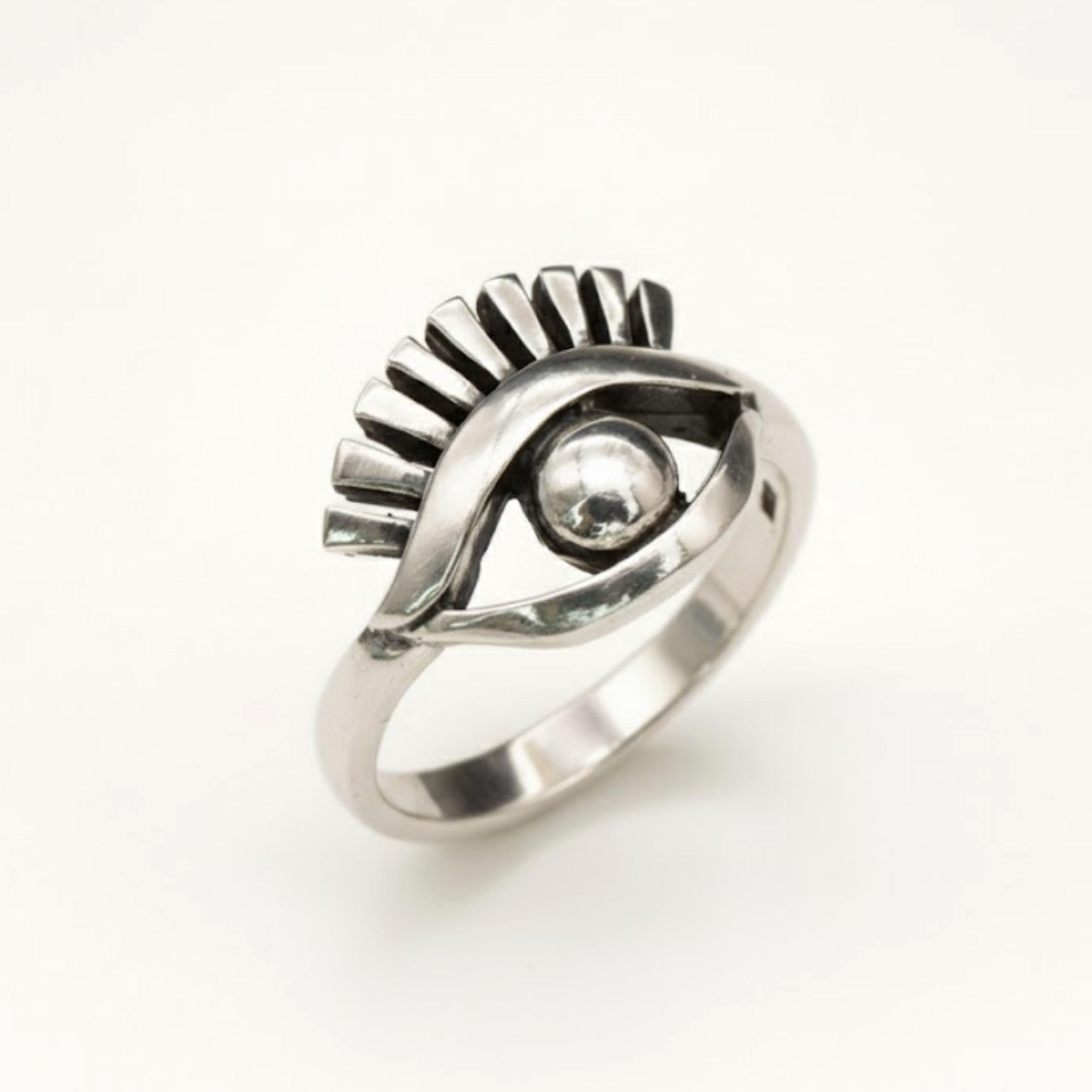 Egyptian Ring - Silver Eye Ring - Evil Eye Ring made in 925 Sterling Silver. Ideal for everyday wear and perfect for birthday gifting and special occasions.