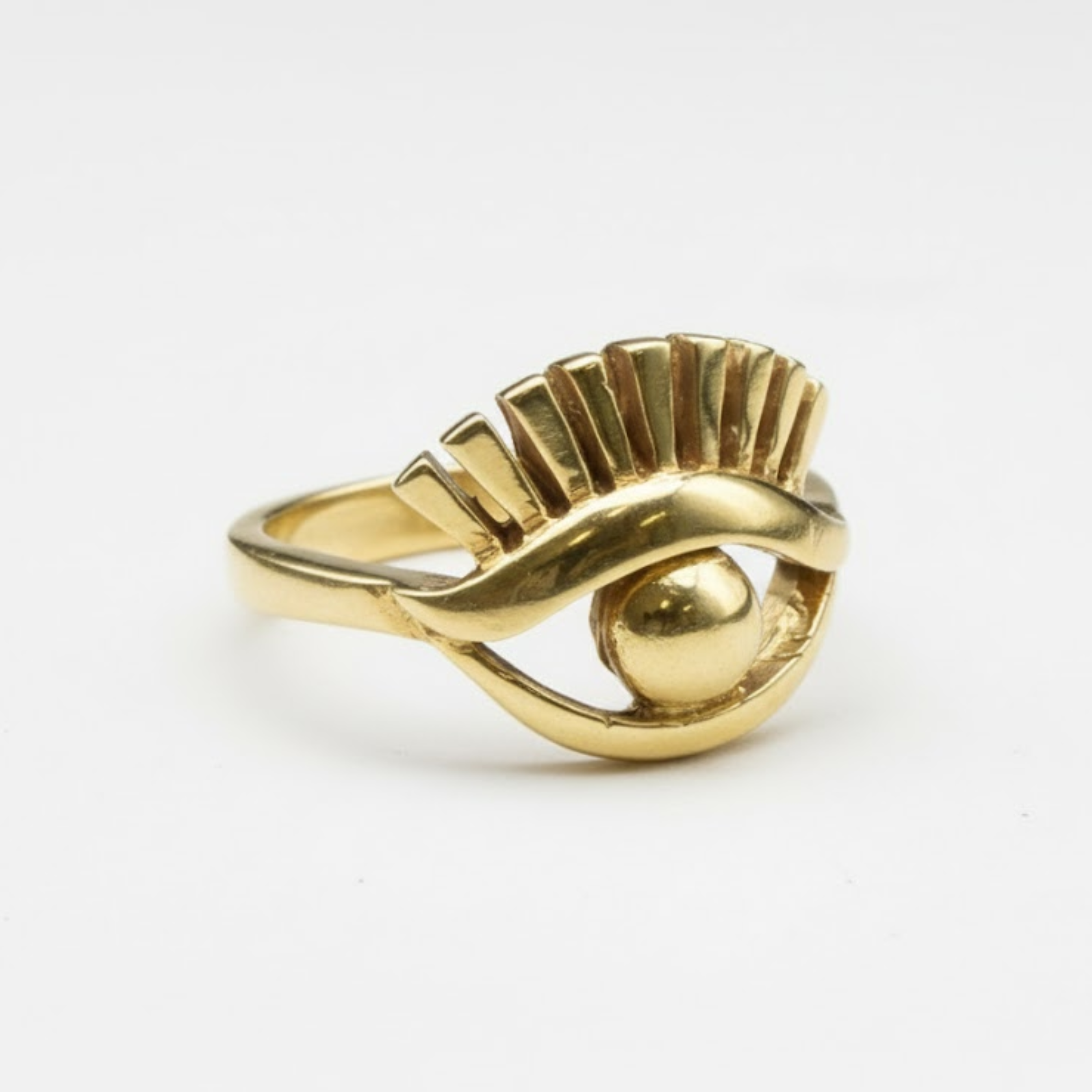 Beautiful 18k Gold Vermeil Eye Ring with a charming Evil Eye motif, designed for everyday elegance and gifting moments.