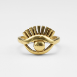 Stunning 18k Gold Vermeil Ring showcasing a captivating Evil Eye design, ideal for daily style and special celebrations.