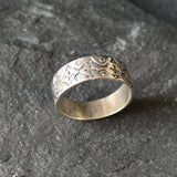 Symbolic Ring, Chunky Silver Ring, Engraved Silver Ring, Engraved Symbols, Pure Silver Ring, Wide Silver Ring, Long Lasting Ring, 925 Silver