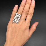 Silver Square Ring - Silver Statement Ring - Chunky Square Ring