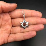 Star of David Necklace - Silver Star Necklace - Star Necklace