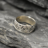 Wide Leaf Ring - Silver Leaf Ring - Silver Vintage Ring