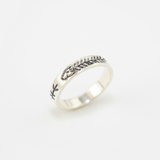 Charming Silver Fish Bone Ring - Stylish 925 Sterling Silver Stackable Band, suitable for birthdays and special moments.